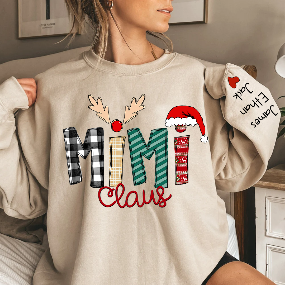 Lofaris Mimi Claus Family Gifts Christmas Custom Sweatshirt