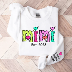 Lofaris Personalized Mimi Sweatshirt Custom Est With Kids Grandma Gift TH