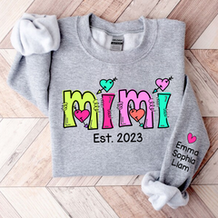 Lofaris Personalized Mimi Sweatshirt Custom Est With Kids Grandma Gift TH