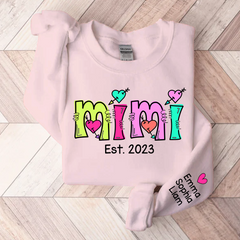 Lofaris Personalized Mimi Sweatshirt Custom Est With Kids Grandma Gift TH