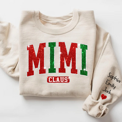 Lofaris Mimi Glitter Grandkid Christmas Custom Sweatshirt