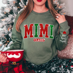 Lofaris Mimi Glitter Grandkid Christmas Custom Sweatshirt