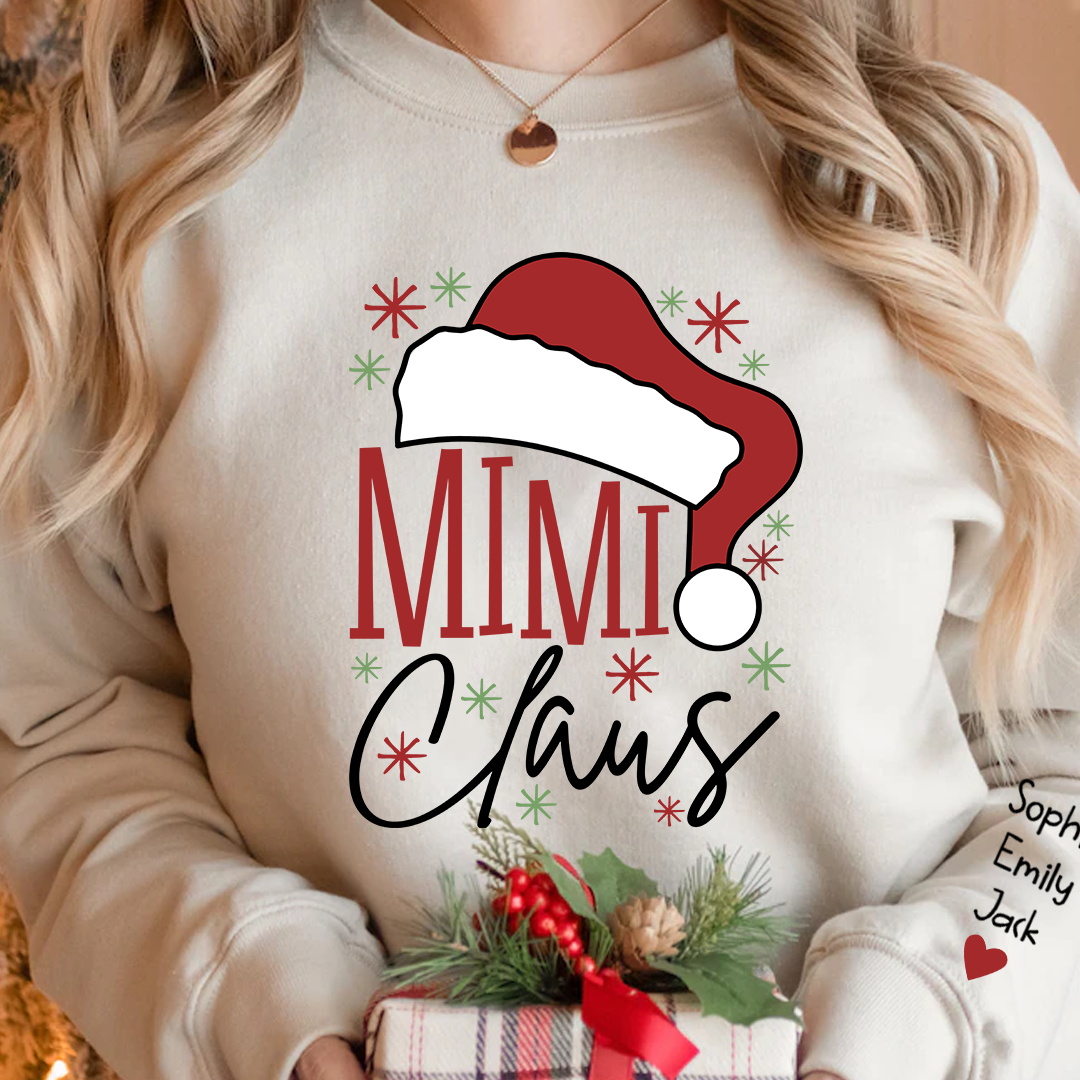 Lofaris Mimi Grandkids Merry Christmas Custom Sweatshirt