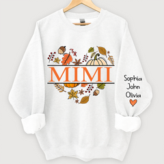 Lofaris Mimi pumpkin fall autumn And Grandkids Sweatshirt