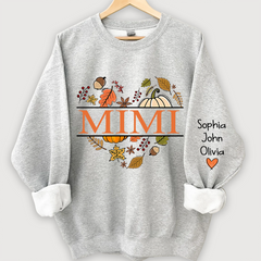 Lofaris Mimi pumpkin fall autumn And Grandkids Sweatshirt