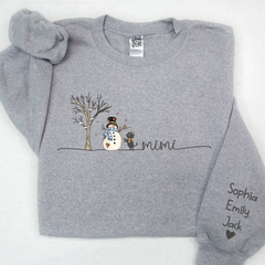 Lofaris Mimi Snowman Cat Tree Christmas Custom Sweatshirt