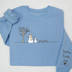 Lofaris Mimi Snowman Tree Winter Christmas Custom Sweatshirt