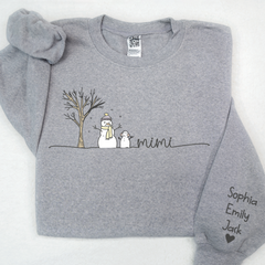 Lofaris Mimi Snowman Tree Winter Christmas Custom Sweatshirt