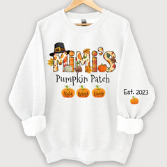 Lofaris Mimis Pumpkin Patch Autumn Doodle Custom Sweatshirt