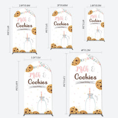 Lofaris Mink And Cookies Healthy White Arch Birthday Backdrop