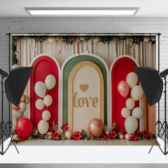 Lofaris Modern Arch Balloons Floral Wedding Photo Backdrop