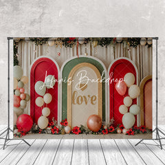 Lofaris Modern Arch Balloons Floral Wedding Photo Backdrop