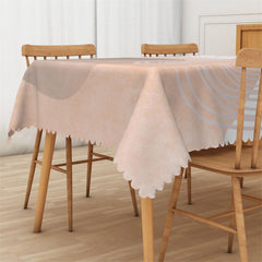 Lofaris Modern Beige Rectangle Tablecloth for Cafe Restaurant