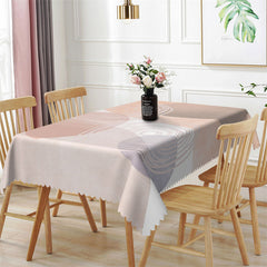 Lofaris Modern Beige Rectangle Tablecloth for Cafe Restaurant