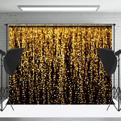 Lofaris Modern Black Gold Sequins Bokeh Photography Backdrop