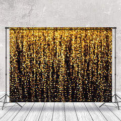 Lofaris Modern Black Gold Sequins Bokeh Photography Backdrop