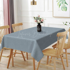 Lofaris Modern Blue Simple Cloth Texture Rectangle Tablecloth