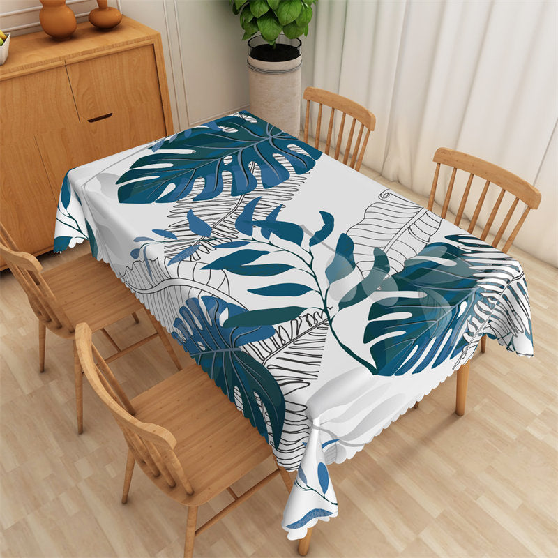 Lofaris Modern Chic Tropical Monstera Bistro Tablecloth