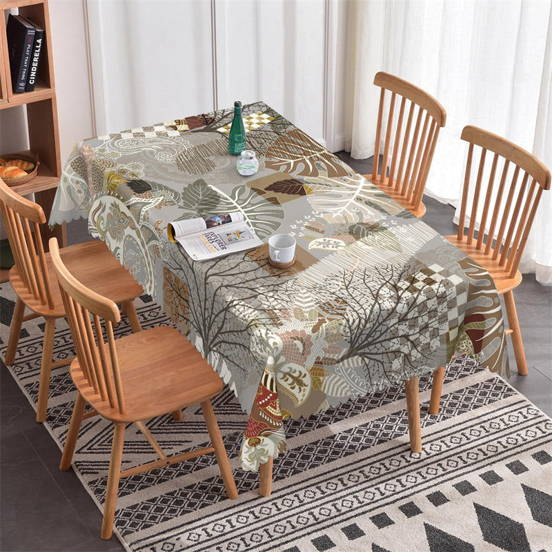 Lofaris Modern Chic Tropical Monstera Rectangle Tablecloth