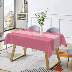 Lofaris Modern Dark Pink Argyle Pattern Rectangle Tablecloth