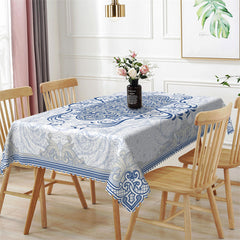 Lofaris Modern Elegant Blue Rectangle Tablecloth