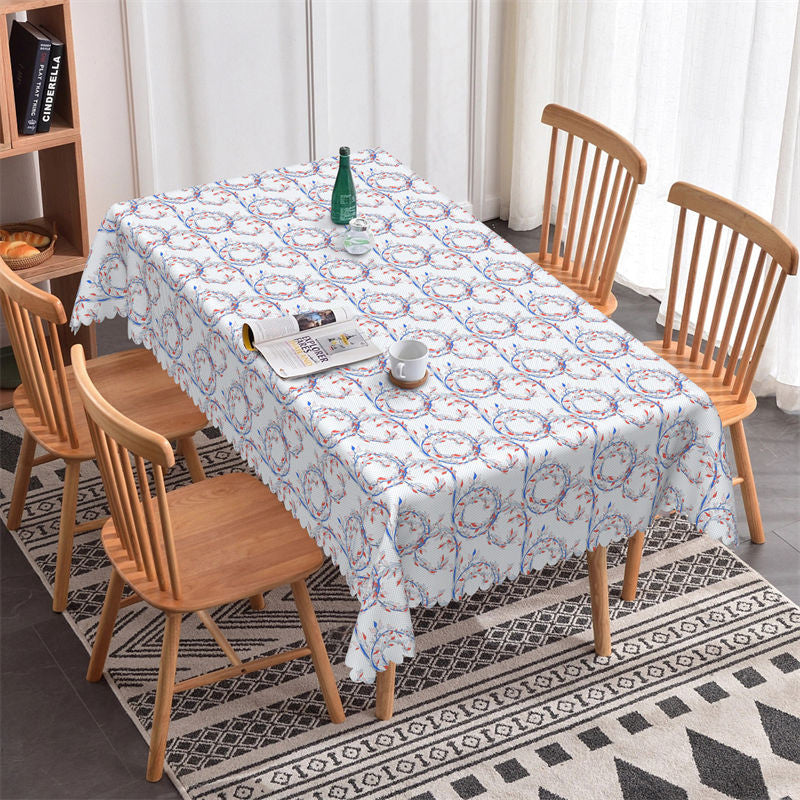 Lofaris Modern Floral Rectangle Tablecloth for Restaurant