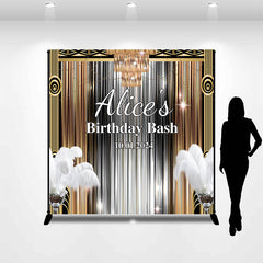 Lofaris Modern Gatsby Custom Name Birthday Party Backdrop