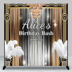 Lofaris Modern Gatsby Custom Name Birthday Party Backdrop