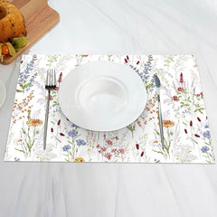 Lofaris Modern Pretty Colorful Flowers Set Of 4 Placemats