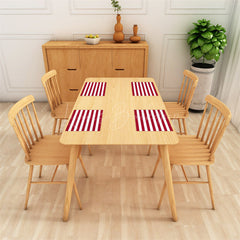 Lofaris Modern Red White Stripe Dining Set Of 4 Placemats