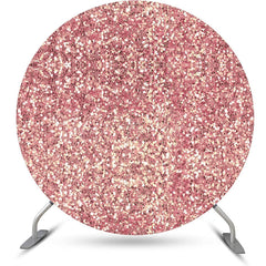 Lofaris Modern Rose Gold Sequins Round Birthday Backdrop