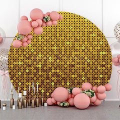 Lofaris Modern Simple Golden Glitter Bokeh Birthday Backdrop