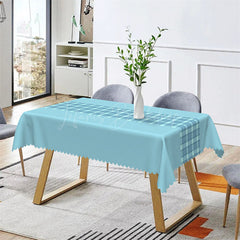 Lofaris Modern Splicing Green Checkered Rectangle Tablecloth