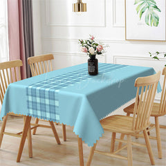 Lofaris Modern Splicing Green Checkered Rectangle Tablecloth