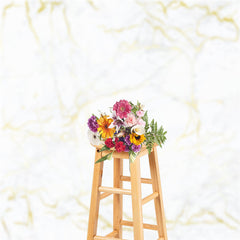 Lofaris Modern White Gold Marble Texture Backdrop For Photo