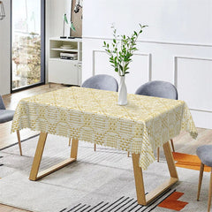 Lofaris Modern Yellow Knitting Pattern Dining Tablecloth