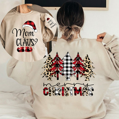 Lofaris Mom Claus Merry Christmas Tree Custom Sweatshirt