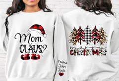 Lofaris Mom Claus Merry Christmas Tree Custom Sweatshirt