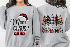 Lofaris Mom Claus Merry Christmas Tree Custom Sweatshirt