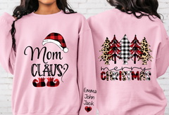 Lofaris Mom Claus Merry Christmas Tree Custom Sweatshirt