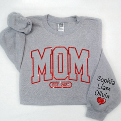 Lofaris Mom Est Red Letter Moms Day Gift Custom Sweatshirt