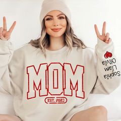 Lofaris Mom Est Red Letter Moms Day Gift Custom Sweatshirt