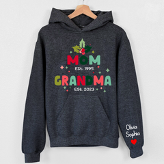 Lofaris Mom Grandma Maple Christmas Customized Gift Hoodie