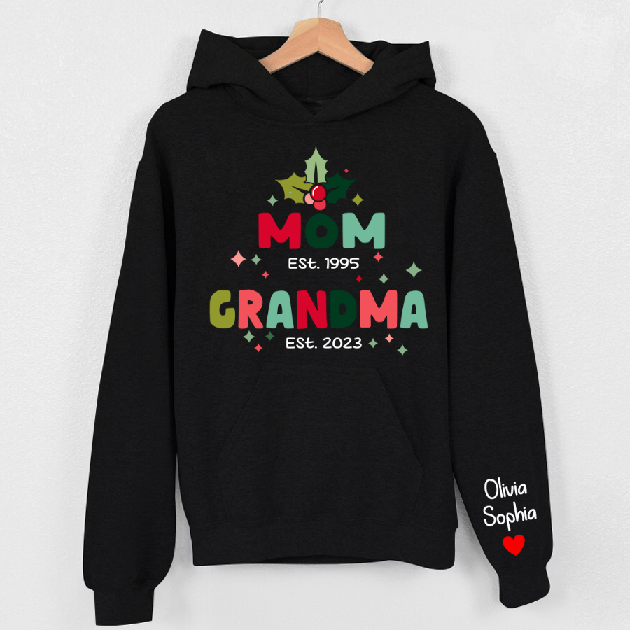 Lofaris Mom Grandma Maple Christmas Customized Gift Hoodie