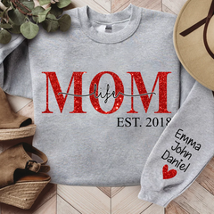 Lofaris Mom Life Est Glitter Custom With Kids Gift For TH Sweatshirt