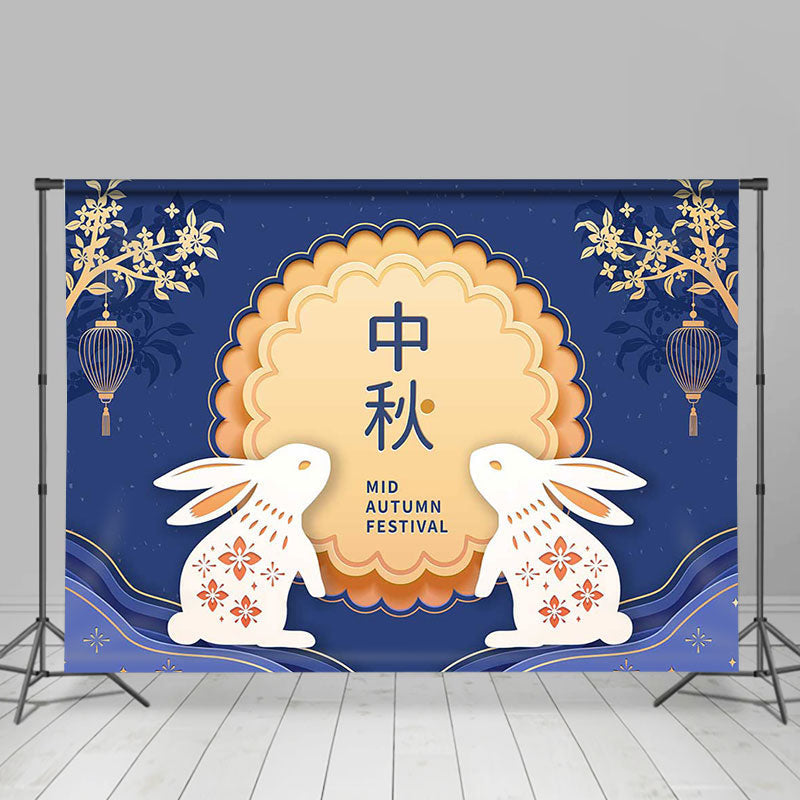 Lofaris Moon Cake Jade Rabbit Mid Autumn Festival Backdrop