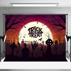 Lofaris Moon Night Trick Or Treat Cemetery Halloween Backdrop