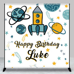 Lofaris Moon Star White Galaxy Custom Name Birthday Backdrop