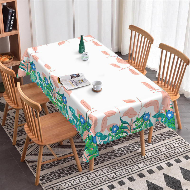 Lofaris Morning Glory Flower Rustic Rectangle Tablecloth