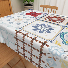 Lofaris Moroccan Floral Pattern Artistic Tablecloth For Dining